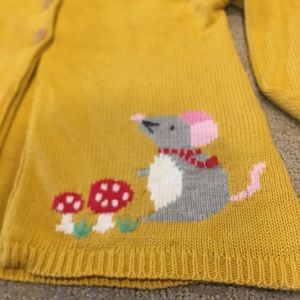 Girls winter mice cardigan